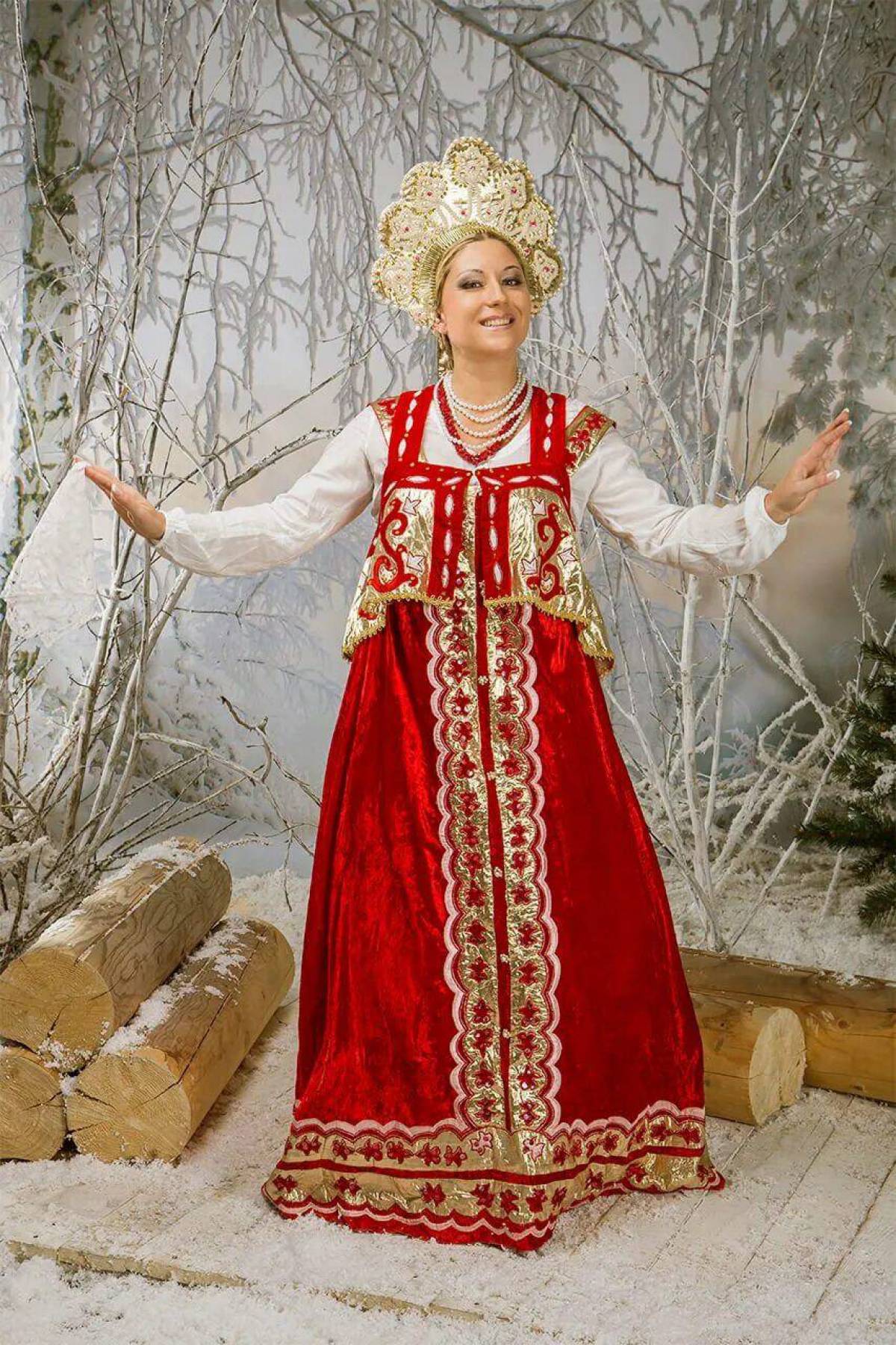 Girls in Slavic costumes in Qingdao
