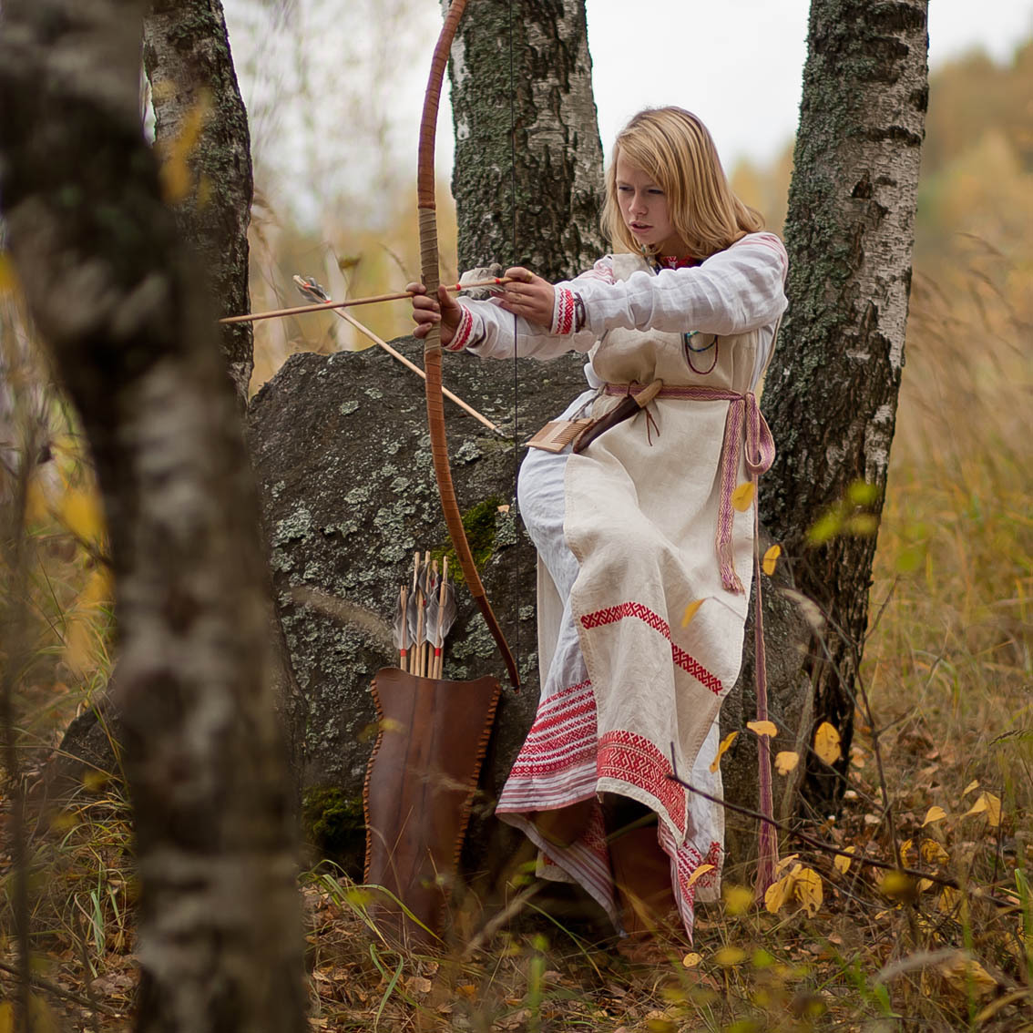 Sexy photo Girls in Slavic costumes in Qingdao
